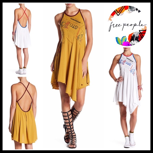 Free People Dresses & Skirts - FREE PEOPLE HI-LO KNIT CRISSCROSS OPEN BACK DRESS